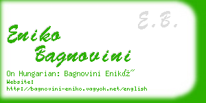 eniko bagnovini business card